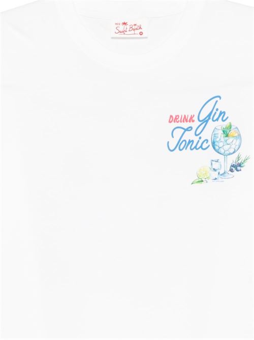 T-shirt uomo MC2 Saint Barth Portland bianca con stampa MC2 SAINT BARTH | PORTLAND07976L
